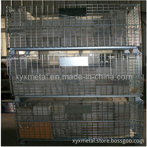 Warehouse Stainless Steel Wire Mesh Cage Heavy Duty Containers
